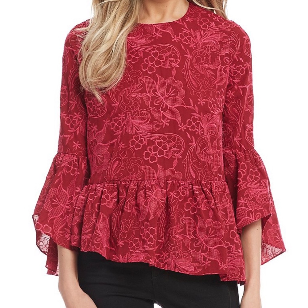 Devlin NWT xs raspberry lace top